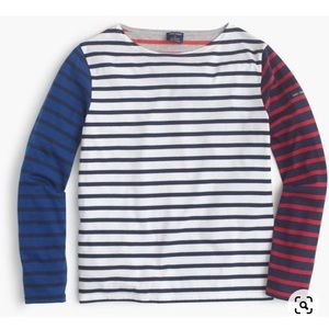 Saint James for Jcrew red white blue Breton stripe